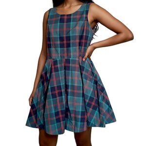 Nordstrom Girls' Matching Family Moments Plaid Pleated Dress Size 8